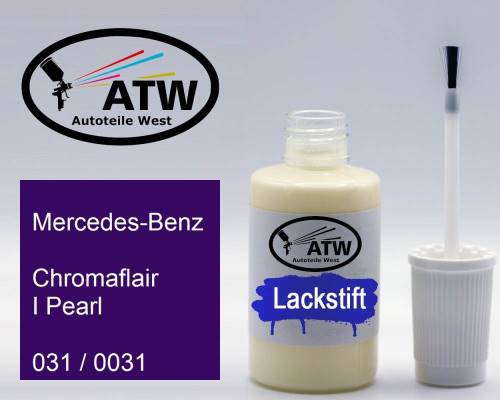 Mercedes-Benz, Chromaflair I Pearl, 031 / 0031: 20ml Lackstift, von ATW Autoteile West.